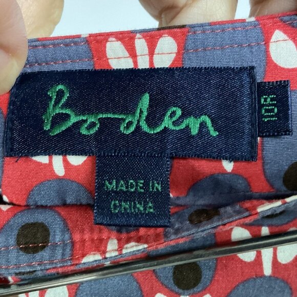 Boden Women's Abstract Pattern A-Line Skirt, size us 10R, Lined, 100% Cotton - Picture 5 of 7